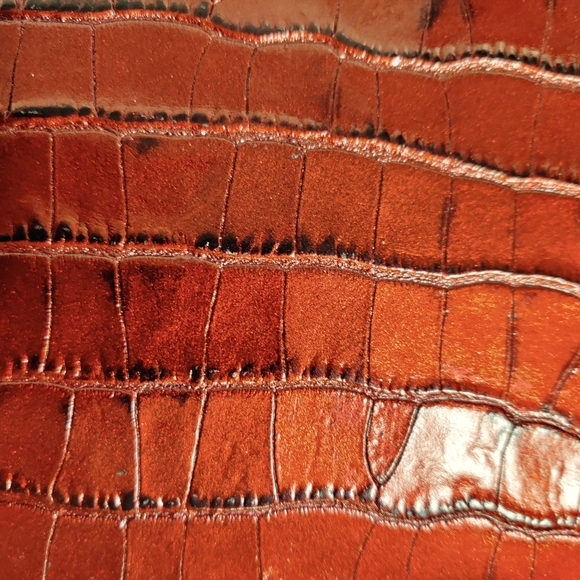 NWT Lancaster Exotic Croco Irisé CLUTCH AIR Rubis - Picture 6 of 8